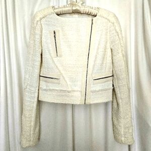 ( J Brand ) White Moto / Bomber Jacket
